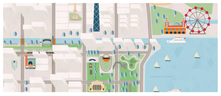 Screenshot of the interactive Chicago map built by Envisionit