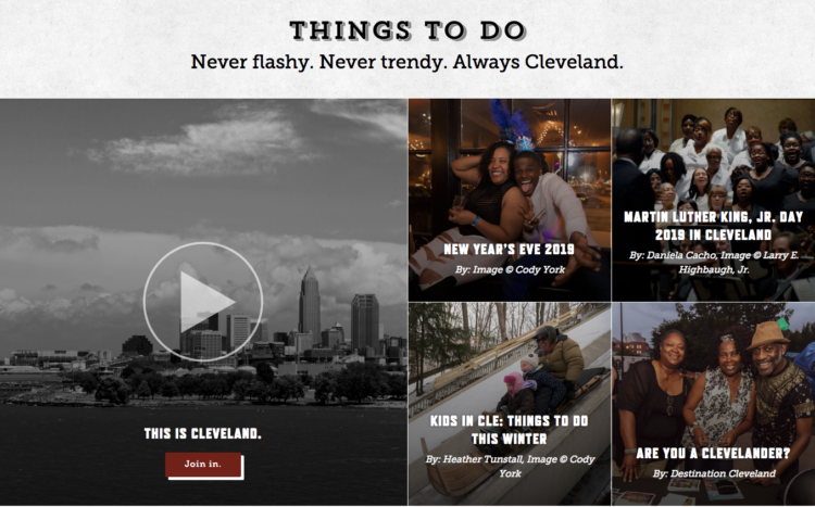Collage of things to do in Cleveland
