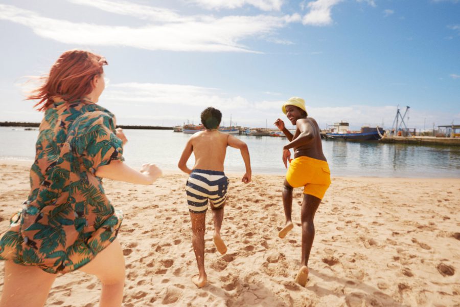 Running at the beach
