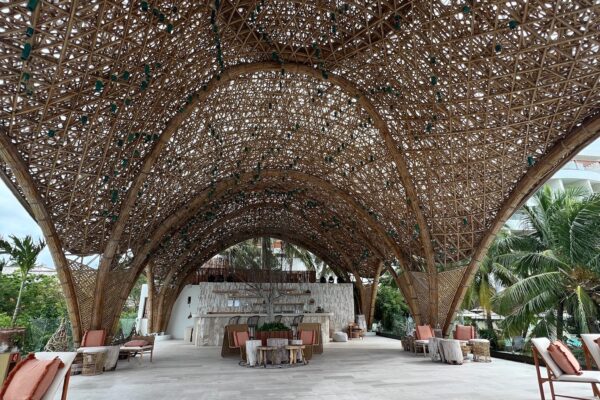 Outdoor farm-to-table restaurant offering a local, authentic dining experience in a scenic destination, reflecting 2025 travel trends