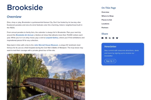 VisitKC Brookside Page