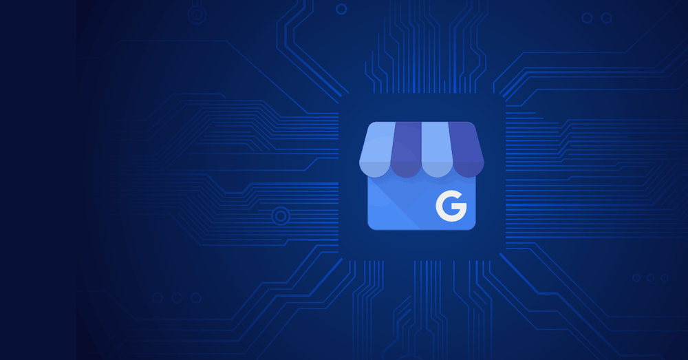 Google Business Profile logo on dark blue background
